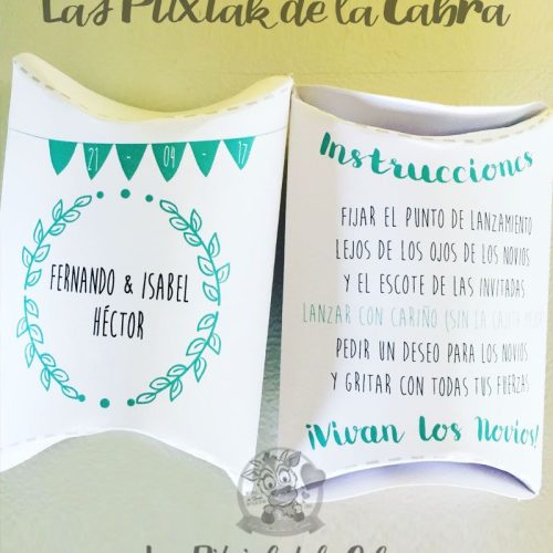 Cajitas Fernando, Isabel y Héctor Cajitas Fernando Isabel y Héctor Detalles de boda en papel con diseño personalizado