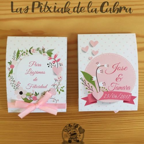 Pañuelos para lágrimas de felicidad con diseño personalizado