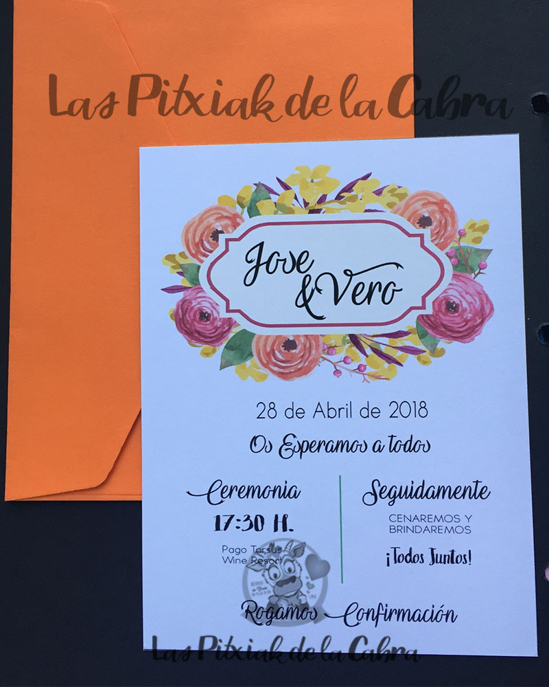 Invitación Jose & - Las Pitxiak de Cabra