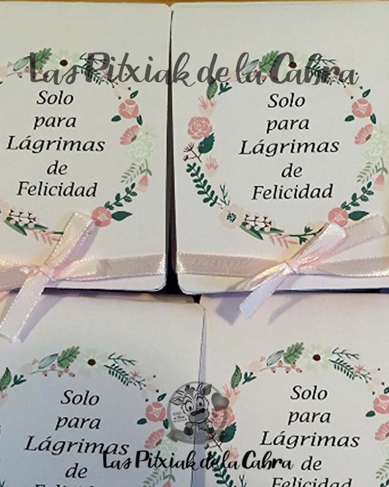 30 unidades Pañuelos de papel para Bodas Lágrimas de Felicidad para los que lloran 