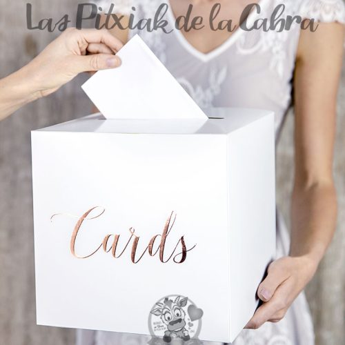 Caja para sobres o cartas de la boda cards