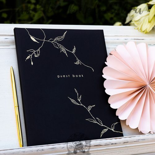Libro de firmas guest book para bodas en color negro