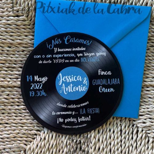 Invitación Vinilo Jessica Antonio