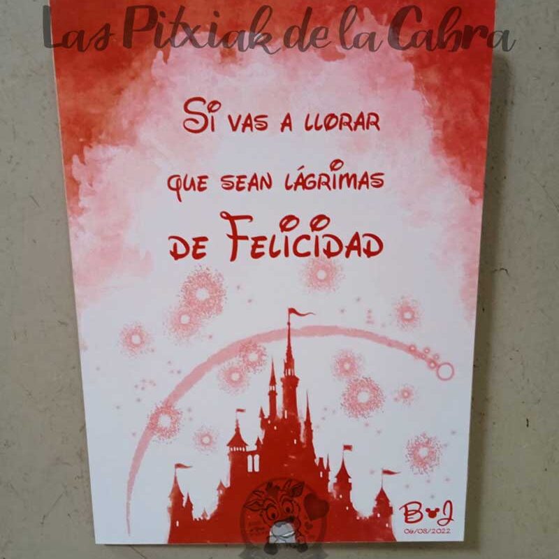 Cartel Lágrimas Castillo Disney