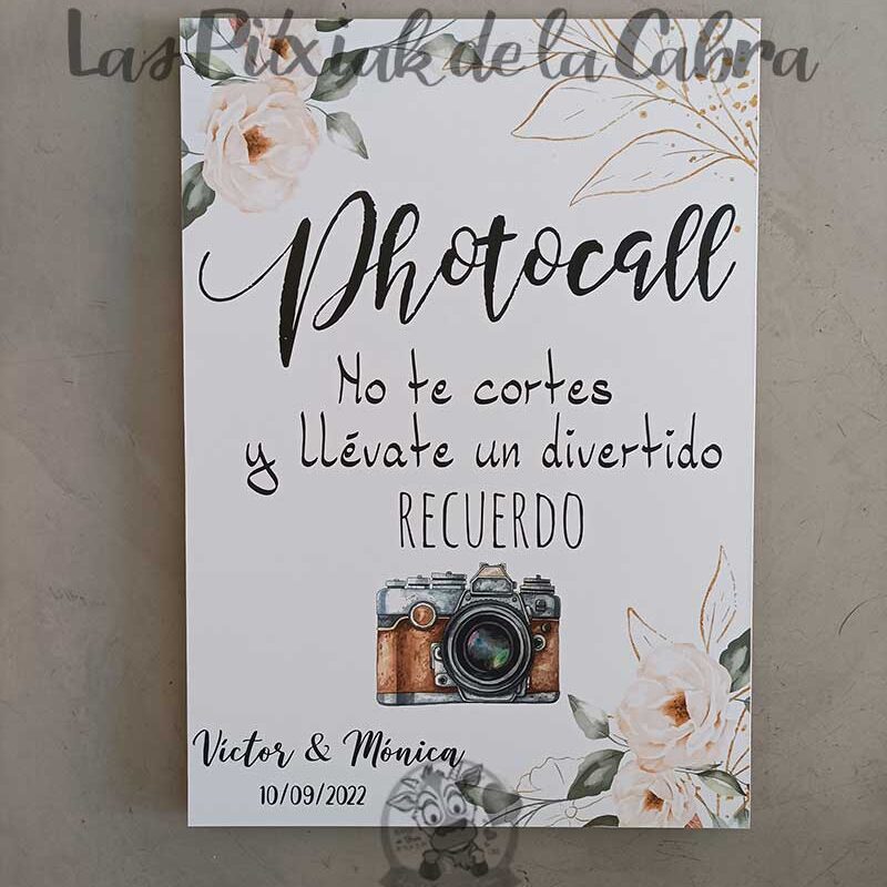 Cartel Photocall Víctor&Mónica