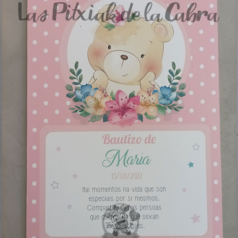 Cartel Bienvenida Bautizo María