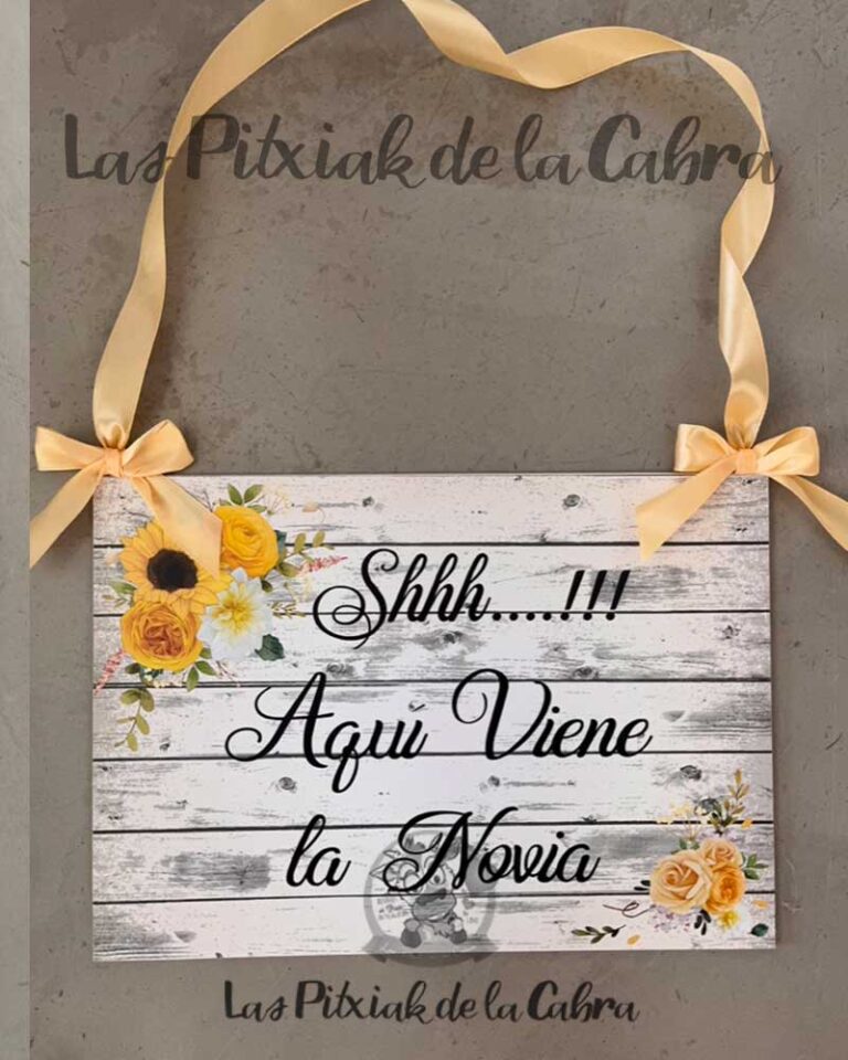 Cartel Novia Flores Amarillas Las Pitxiak De La Cabra